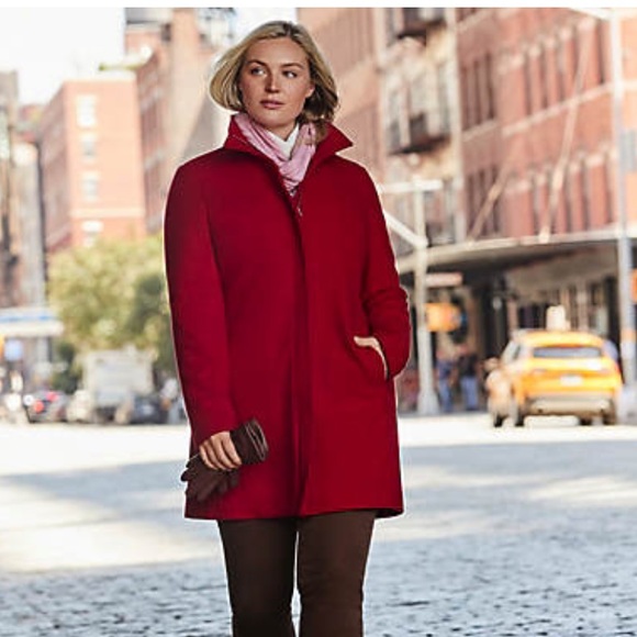 Lands End Plus Size Insulated Wool Coat - Picture 4 of 11